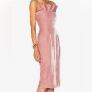 Cinq a Sept Marceau Dusty Pink Strapless Ruffle Cocktail Dress size 2